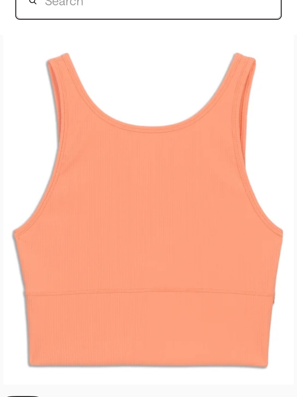 Lululemon Ribbed Power Pivot Tank Top in Orange